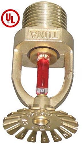 (2 Pack) UL Listed 1/2 NPT Fire Sprinkler Head 155°F (68°C) Pendent Spray K=5.6 K80 Standard Response for Automatic Fire Sprinkler System Pendent Bronze