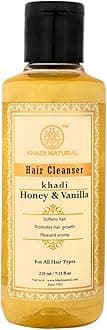 Khadi Natural Hair Cleanser Honey and Vanilla for Healthy, Shiny, and Silky Hair (210 ml)