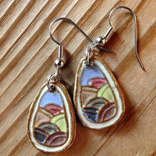 Rainbow Hills, Stoneware Earring