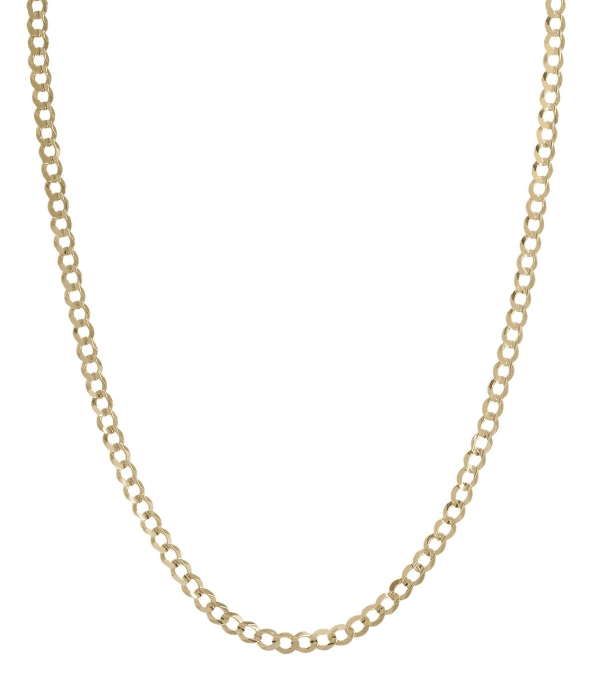 14K Solid Yellow Gold 3.2MM, 4.5MM, 5.5MM, 7MM and 8MM Thick Heavyweight Cuban Curb Link Chain Necklace or Bracelet- Lobster Claw