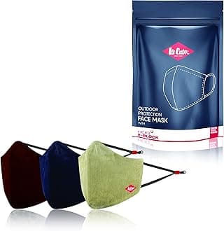 Lee Cooper Cotton Face Masks with HeiQ HyProTecht Filter and Minimum Fogging