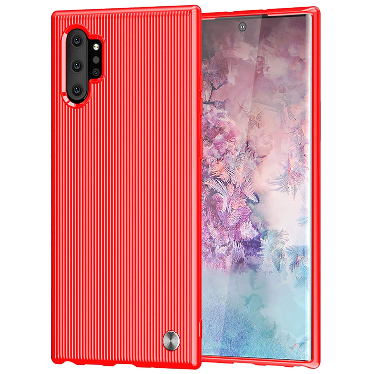 AOYIY For Galaxy Note 10+ Case,Galaxy Note 10 Plus Case,Slim Soft Shockproof Phone Case, Flexible TPU Silicone Hybrid Protective Case,Non-slip Case for Sumsang Galaxy Note 10+ 5G-Red