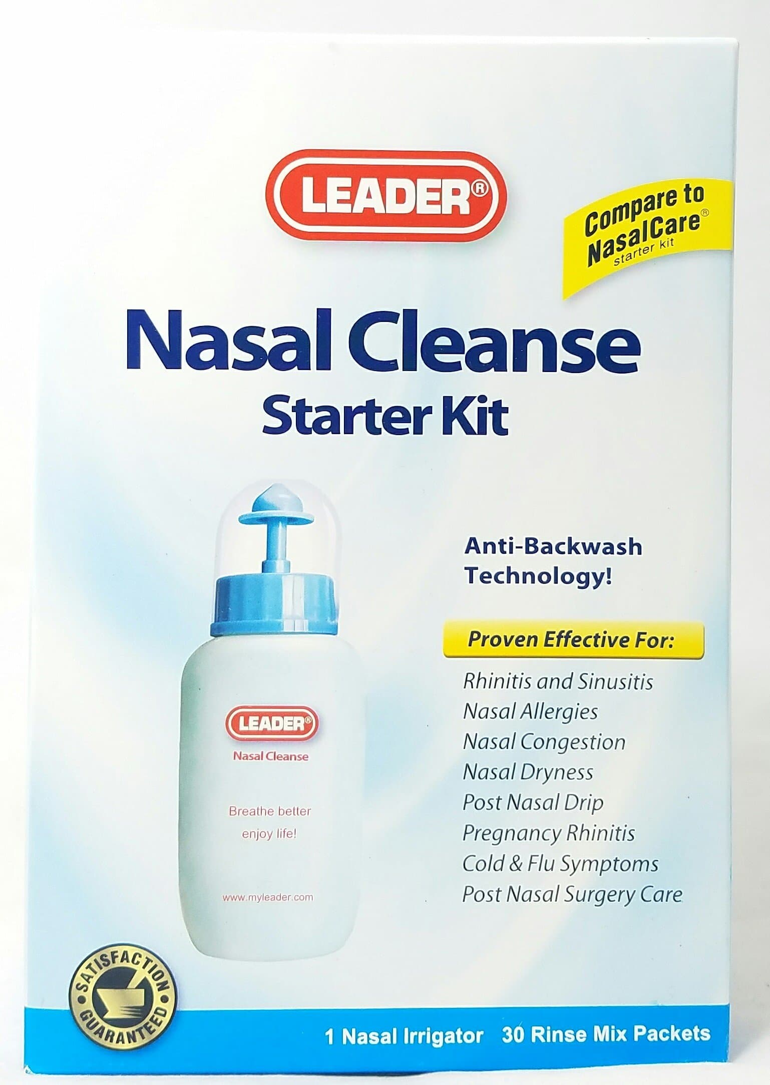 Leader Nasal Cleanse Starter Kit 1 Count per Box (2 Kits)