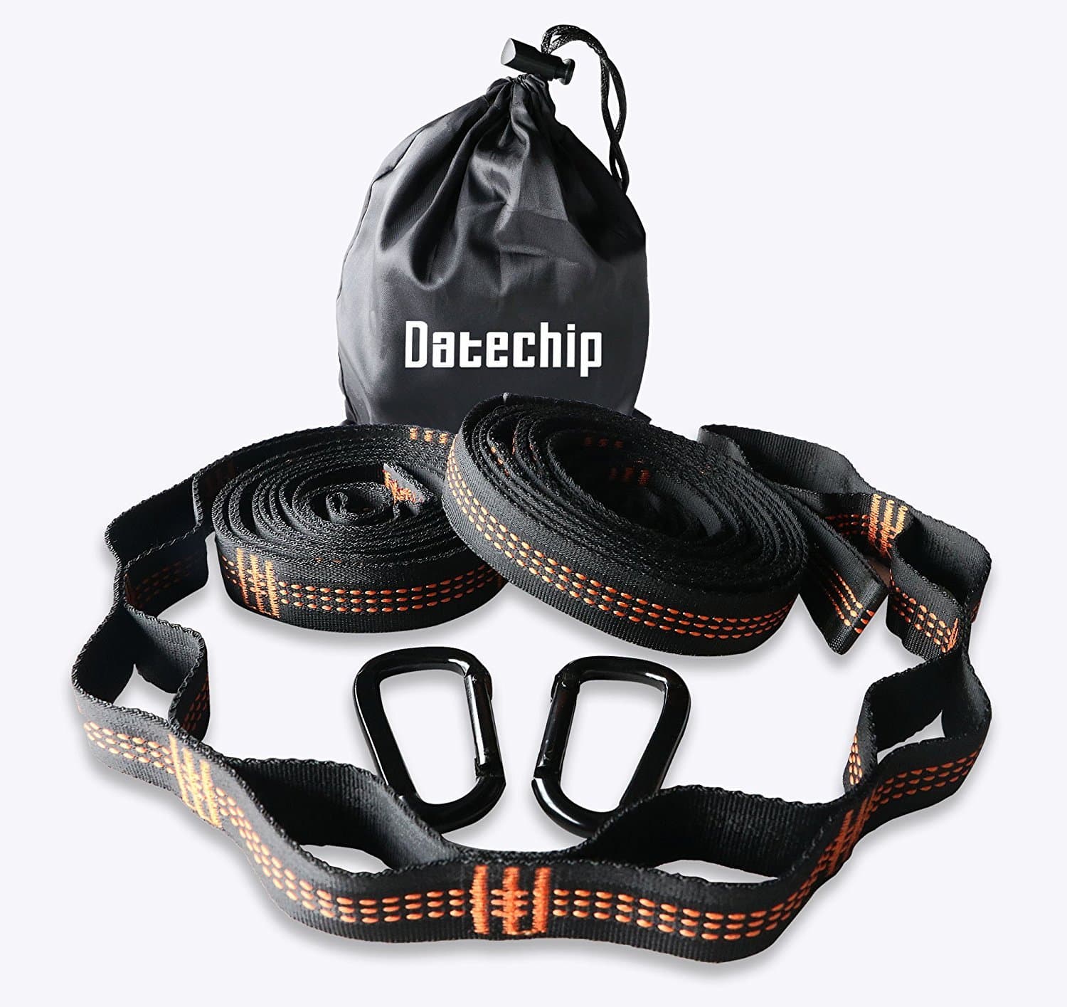 Datechip Camping Hammock Straps Tree Swing 9.8ft Heavyduty Hammock Strape with Many Loops and Two Hooks, High Density Polyester, Fit All Hammock