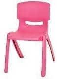 A406 Extra Strong Childrens Plastic Chair - Ideal nursery schools, clubs, etc (1, Pink)