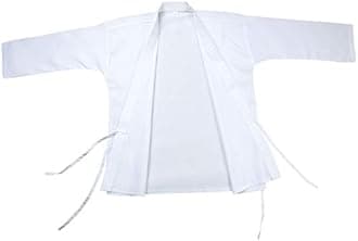 FLUORY Karate Uniform with Free Belt, White Karate Gi for Kids & Adult Size 000-6