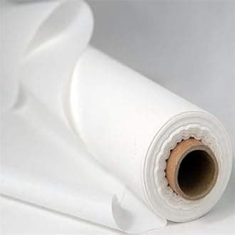 100% Craft Egyptian Cotton Fabric 112cm Wide 23 Meter Full Roll Fast Delivery Cotton Fabric Roll (Roll, White)