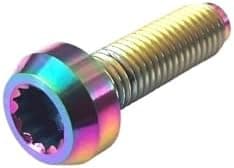 Compatible With 6Pcs Titanium BBS Split Rim Bolts M7*24 Mm 12 Point Hea D Screw Ti6Al4V Two-Piece Three Pieces Wheel Hub Ti Fastener(Rainbow,M7x32)