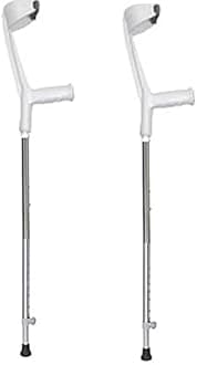 MUBBA Elbow Crutches Forearm Crutches Chrome (Pair Grey)