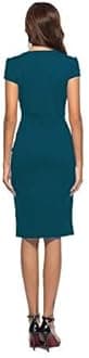 CEASIKERY Women's Business Retro Cocktail Pencil Wear to Work Office Casual Dress