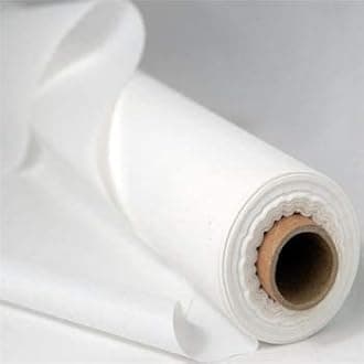 100% Craft Egyptian Cotton Fabric 112cm Wide 23 Meter Full Roll Fast Delivery Cotton Fabric Roll (2 Roll, White)