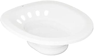 Sitz Bath for Toilet Seat Hemorrhoids and Postpartum Care,Yoni Steam Seat, Collapsible Sits Bath Kit for Women,Easy to Store,Wide Seat,Deeper Bowl (White)