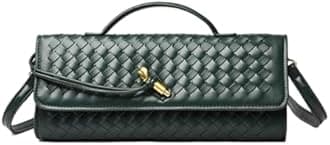 Upbull Trendy Woven Evening Clutch Purses Women Underarm Shoulder Handbag Cute Satchels Crossbody Purse PU Leather Wallet