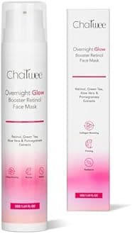 CHARWEE Overnight Glow Booster Retinol Sleeping Face Mask ,Retinol Night Cream Gel- 50G|Infused With Niacinamide&Vitamin E|Green Tea Aloe Vera Extracts|Soothes And Nourishes Skin|Collagen Boosting
