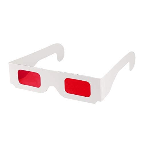 N/A Secret Decoder Glasses Red-Red Filters Lens White Foldable Frame 3D Glasses 10pcs