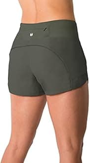 Tough Mode Womens 3" Lightweight Running WOD Volleyball Shorts Workout Mesh Liner Zip Pocket