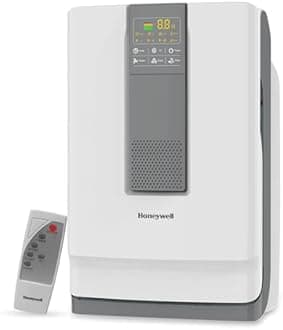 - Honeywell Air Purifier For Home, 5 Stage Filtration, Covers 543 sq.ft, UV LED & Ionizer, Anti-Bacterial, Activated Carbon & H13 HEPA Filter, Removes 99.99% Pollutants & Micro Allergens - Air touch V4