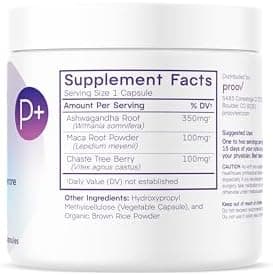 Proov Luteal Love, Herbal Supplement to Support Your Body's Natural Progesterone Production, Vitex (Chasteberry), Ashwagandha, Maca, 30 Capsules