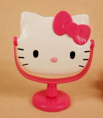 Hello Kitty Design Dressing Desktop Mirror, Makeup Mirrors Portable Pocket Cosmetic Mirror