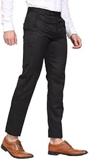 MALENO Men's Slim Fit Formal Trouser | Lightweight Casual Trousers for Everyday Comfort | Soft and Breathable Fabric