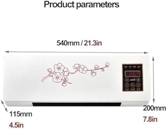 Hltzyzbl Cold And Hot Air Air Conditioner 2 In 1 Wall Mounted Mobile Air Electric Fan Air Conditioner For Bedroom Mini Split AC/Heating System, Portable, Ductless, With Remote, For Home Office