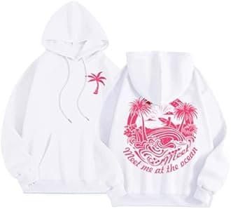 Pink Graphic Hoodies for Teen Girls Kids Womens Cute Letter Print Casual Preppy Sweatshirts Oversized Long Sleeve Y2K Streetwear Tops Pullover