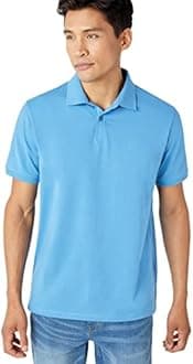 DKNY Soft Cotton Polo Shirts for Men - Modern Fit, Quick Dry, Casual Mens Polo Shirts Short Sleeve