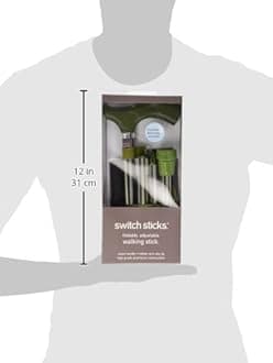 Switch Sticks Aluminum Adjustable Folding Cane and Walking Stick collapses and adjusts from 32 to 37 inches, Huntington