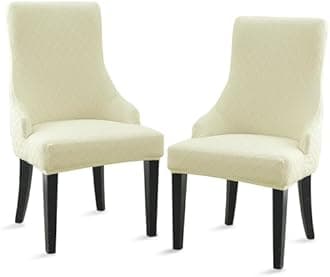 Liykimt Stretch Wingback Side Chair Slipcover-Accent Chair Cover Slipcover with Arm,Washable Upholstered Arm Dining Chair with Nailed Trim Protector for Dining Living Room