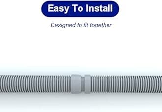 Poolvio Professional Swimming Pool Vacuum Cleaner Hose -1.5” 8 Piece Hoses for Pool Vacuum Extension/Replacement - Compatible with all Major Automatic Swimming Pool Cleaners