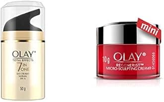 Olay Day Cream Total Effects 7 in 1, Anti-Ageing SPF 15, 50g and Olay Regenerist Micro-Sculpting