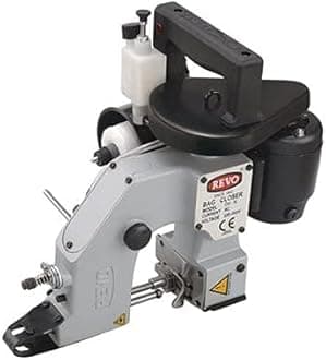 Revo Portable Self Lubricated Single Needle Bag Closer Sewing Machine with Toothed Belt & Attached Motor & Accessories Mode - Black, White