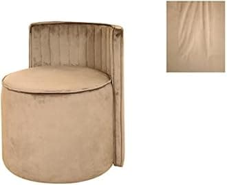 ROUNDHILL FURNITURE Ottoman Pouffes Sitting Mudda with Backrest for Home Décor Living Room - Light Golden