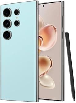 soyizpo I24 Ultra Unlocked Smartphone,6GB+256GB Built in Pen with128GB Memory Card Cell Phone Android 13, 6.8" HD Screen Unlocked Cell Phone, 6800mAh, 48MP+108MP Dual Camera/Fingerprint Lock (Cyan)