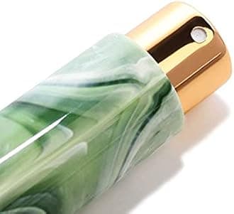 Perfume Atomizer Bottles Pack of 2, Vitog Refillable Mini Travel Size Empty Perfume Sprayer Spray with Funnel, Distributor, Marble Pattern Portable Spray Bottle for Women, Men ( 10ML, Black$Green )
