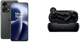 OnePlus Nord 2T 5G (UK) - 12GB RAM 256GB SIM Free Smartphone with 50MP AI Triple Camera and 80W SUPERVOOC Fast Charging + Wireless Noise-Cancelling Headphones with up to 38 Hours of Battery Life