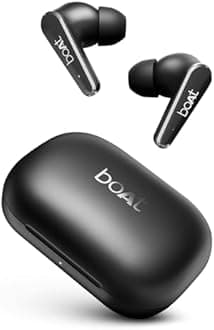 Boat Airdopes 280 ANC, Active Noise Cancellation(~32dB), 60Hrs Battery, 13mm Drivers, 4Mics ENx, Fast Charge, IPX5, v5.3 Bluetooth Earbuds, TWS Ear Buds Wireless Earphones with mic (Active Black)
