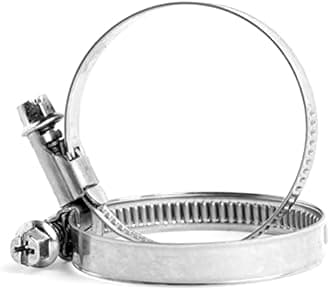 Screws City 110mm - 130mm (Pack of 4) W2 - Stainless Steel Strong Worm Drive Hose Clip Adjustable Hose Clamp Ducting Clamp for Flexible Hose Pipe X06AB