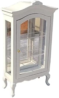 1:12 Scale Cabinet with Mirror Dollhouse Furniture Miniature Display Shelf Dollhouse Accessories High Simulation Model