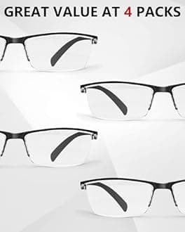 Reading Glasses Men Readers for Men Spring Hinges Blue Light Protection