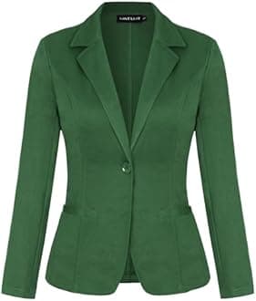MINTLIMIT Women Long Sleeve Button Blazers Work Casual Office Notch Lapel Business Open Front Blazer Jacket with Pockets