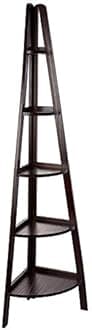Casual Home 100% Solid Wood 5-Tier Ladder Bookcase Corner Espresso