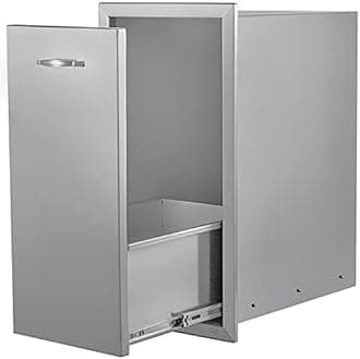 Bull Outdoor 60K BTU Propane Grill Head & Stainless Steel 13.6x26x19.3 Inch Roll Out Trash Drawer