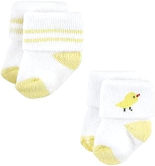 Hudson Baby Baby Girls' Cotton Rich Newborn and Terry Socks