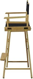American Trails Extra-Wide Premium 30" Director's Chair Mission Oak Frame Natural Canvas, Bar Height