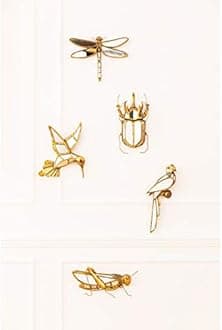 KARE Kare Authentic Humming Bird Mirror Wall Decoration W10.6 x H12.6 inches (27 cm) x Height 12.6 inches (32 cm), Gold for International Interior