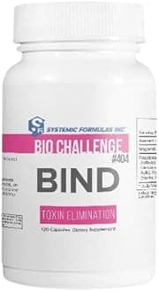 Systemic Formulas #404 Bind 120 Capsules, Activated Charcoal Capsules Powerful Cleanse Supplement for Optimal Health