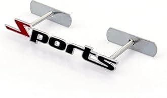 Autotrends Car 3D Metal Auto Parts Automotive Accessories Sports Logo Front Grill Badge Emblem Decal Black Racing Sport Gift (Sports)