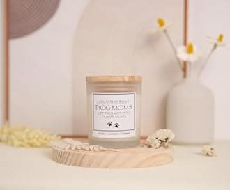 New Mom Gifts, Dog Mom Gifts for Women - Only The Best Dog Moms Get Promoted to Human Moms, Pet Friendly Lavender Scented Candle, Natural Soy Wax & Natural Essential Oils