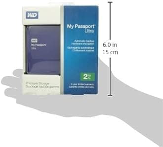 WD 2TB Blue My Passport Ultra Portable External Hard Drive - USB 3.0 - WDBBKD0020BBL-NESN
